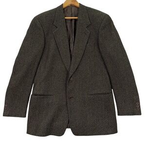 Vintage Mani Mens 40R Blazer Sport Coat Brown Virgin Wool Made in Italy Jacket